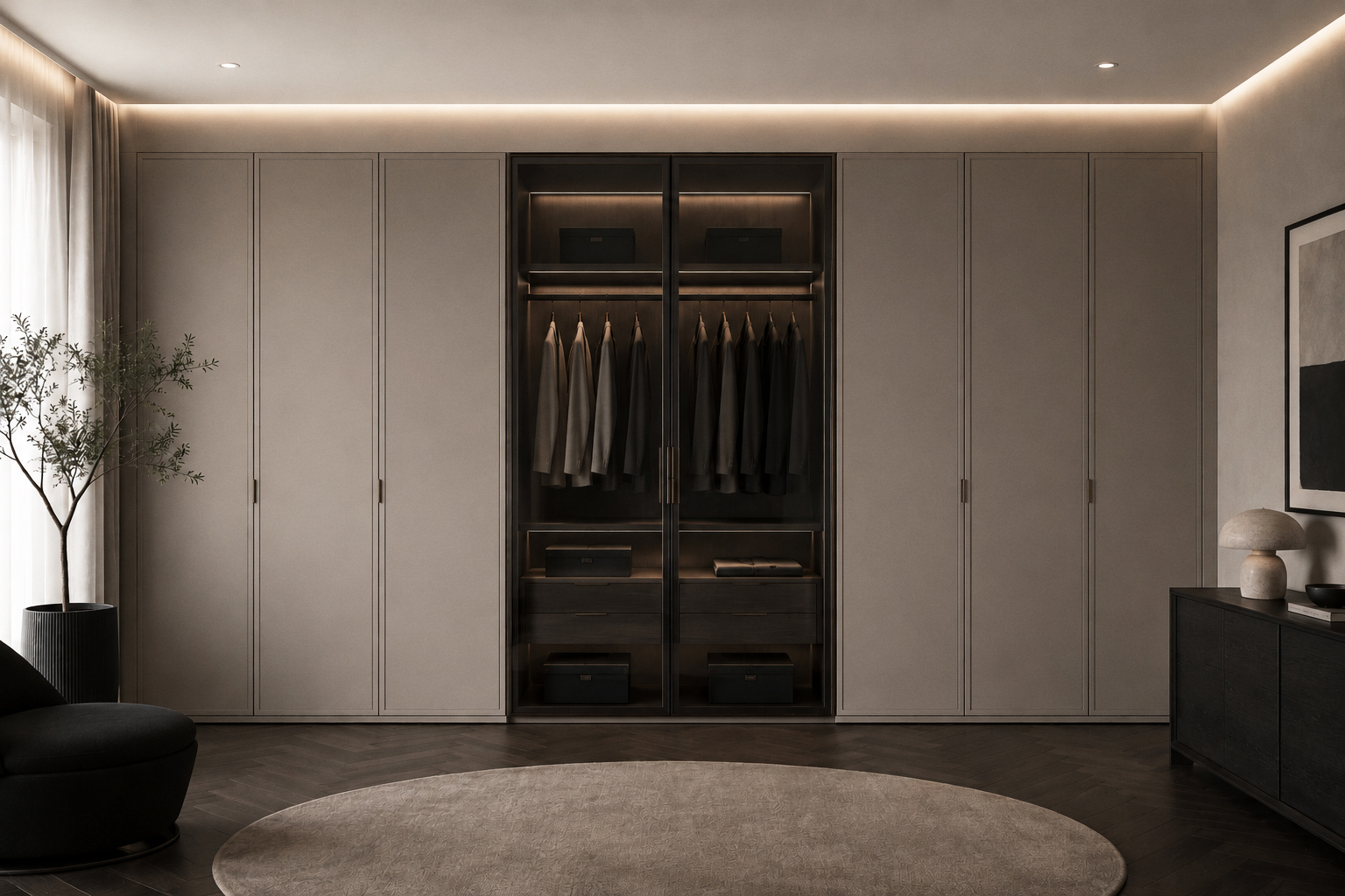 Tempus Modern closet detail