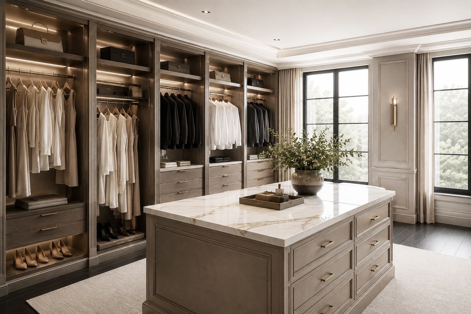 Tempus walk-in closet detail