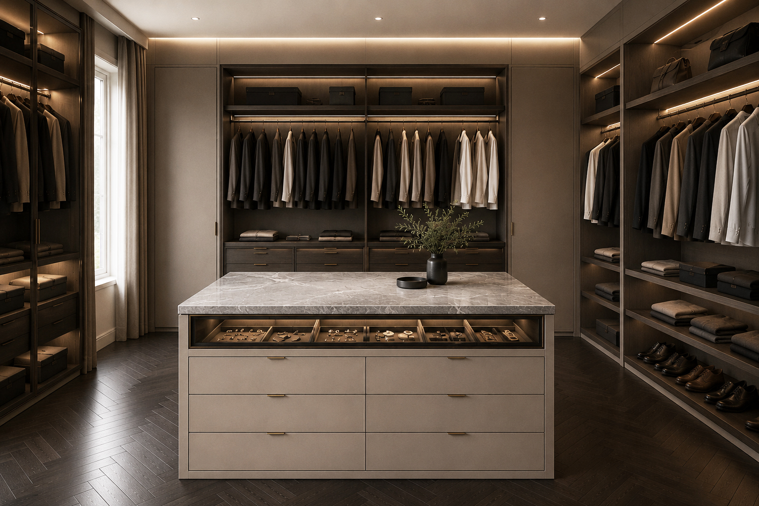 Tempus Modern walk-in closet