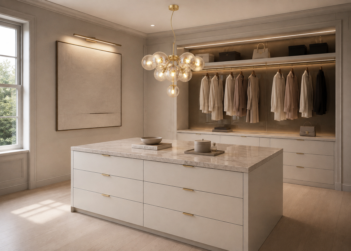 Tempus Modern walk-in closet detail