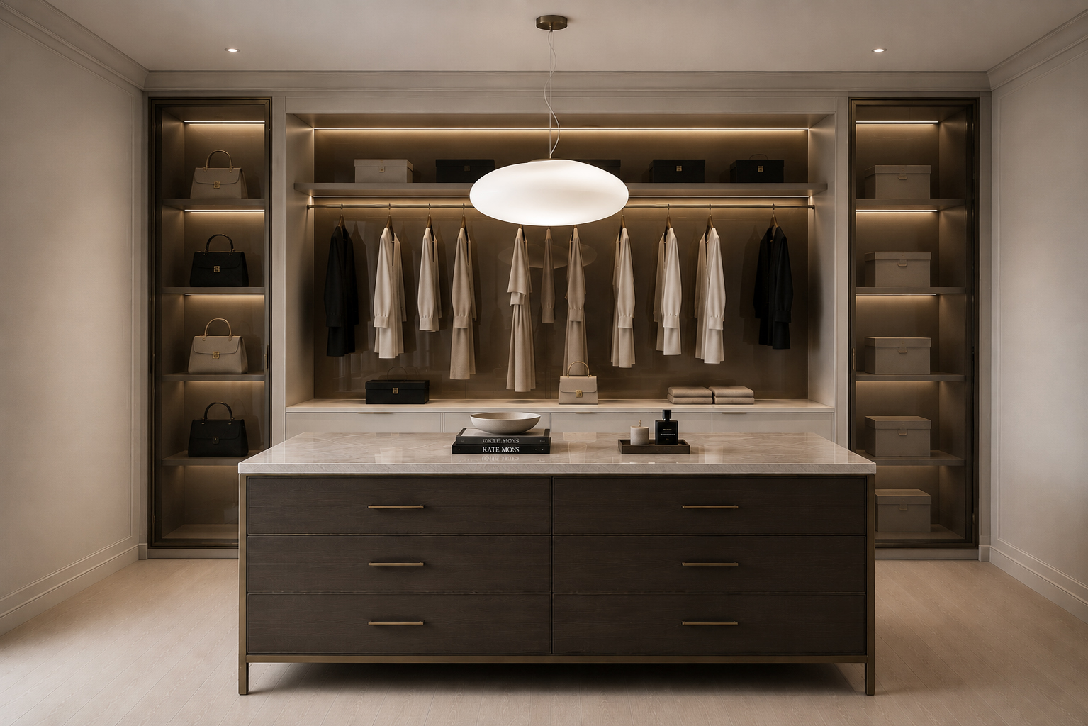 Tempus Modern walk-in closet detail