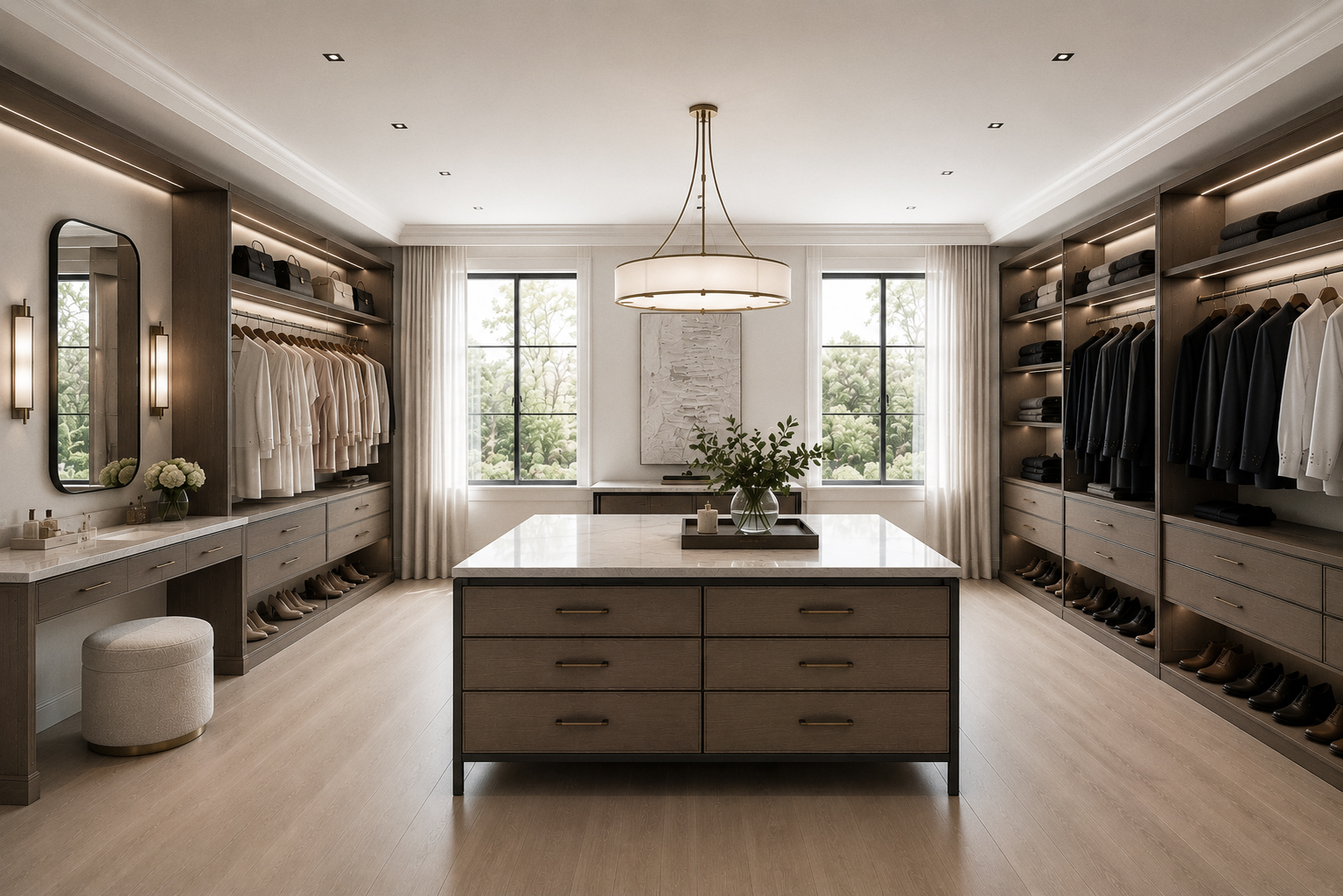 Tempus Modern walk-in closet detail