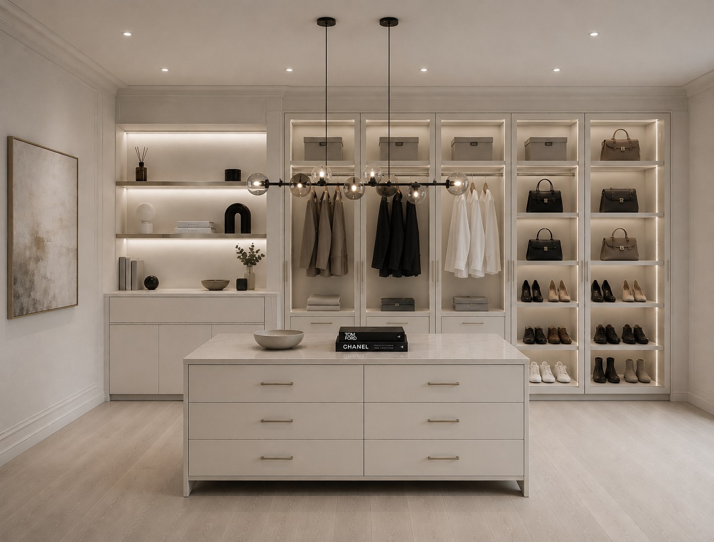 Tempus Modern walk-in closet detail